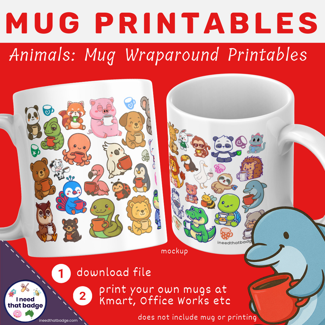 Animal Mugs Printable Cover INTB 2025