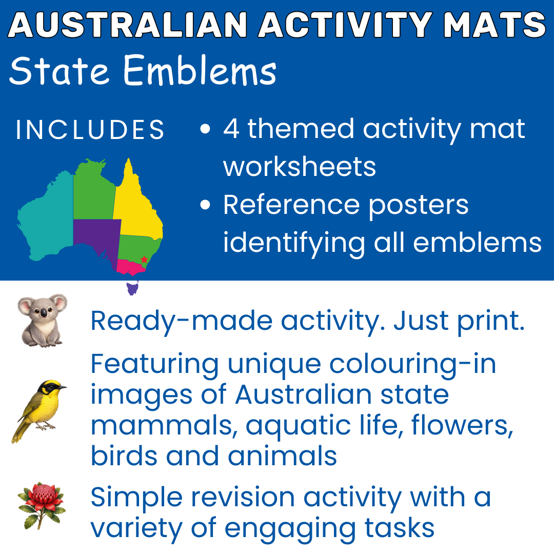 Australian State Emblem Activity Mats - Image 2
