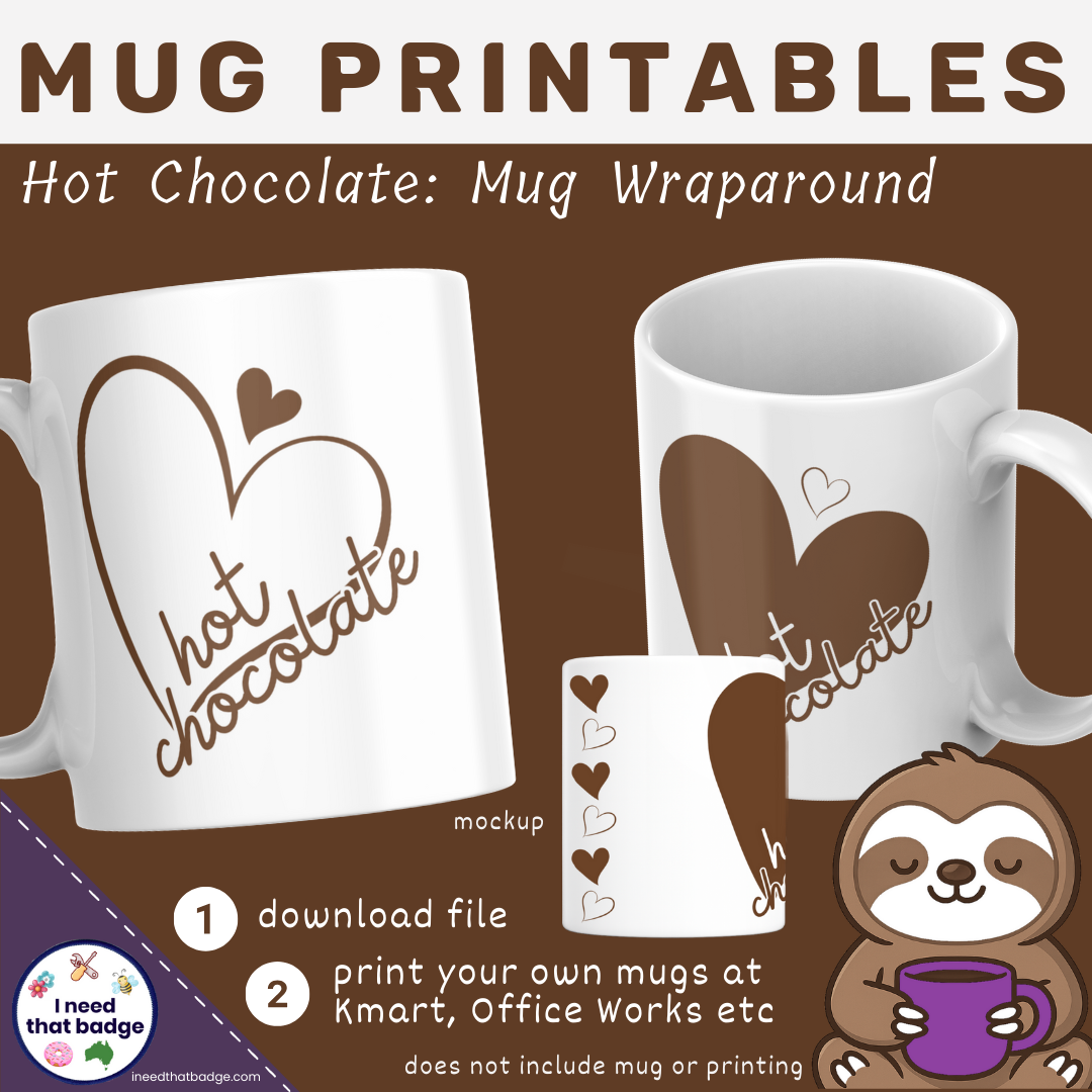 Chocolate Mug Printable Cover INTB 2025