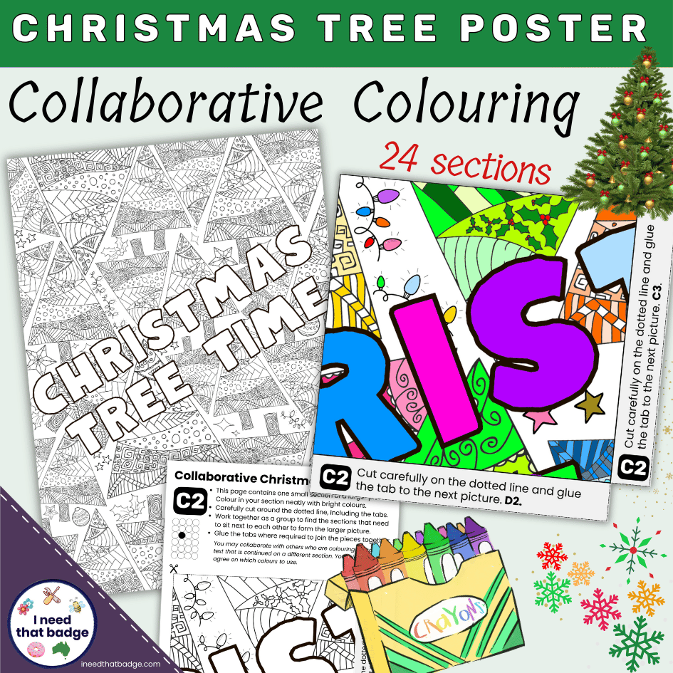 Christmas Tree Collaborative Colouring INTB