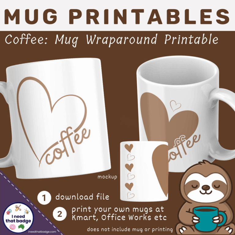 Love Coffee - Mug Printable