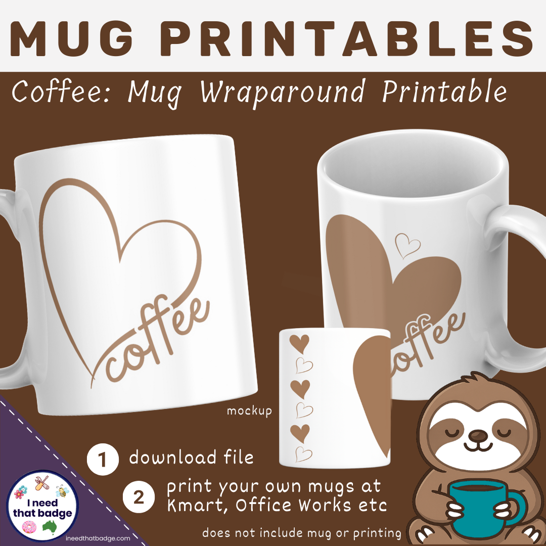 Coffee Mug Printable Cover INTB 2025