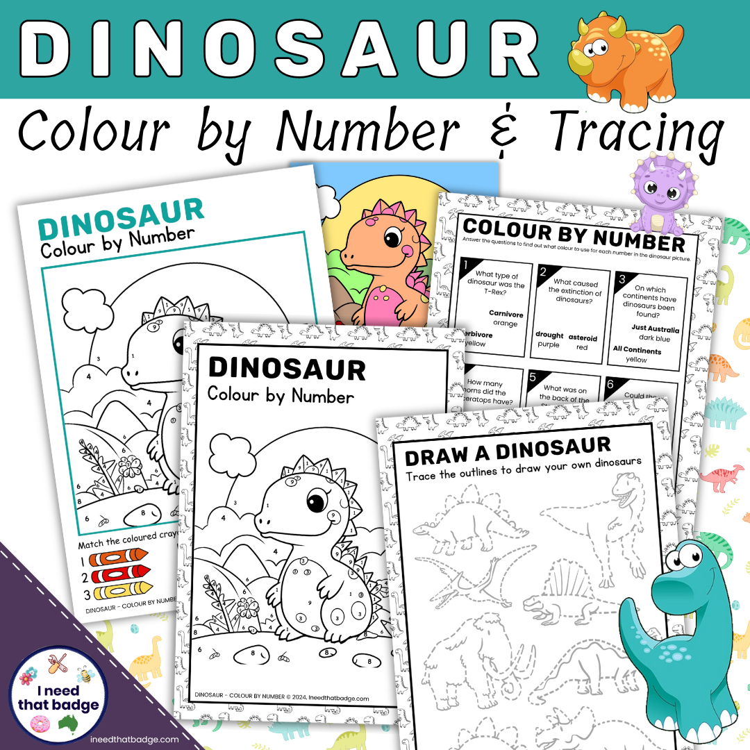 Dinosaur Colouring Cover INTB
