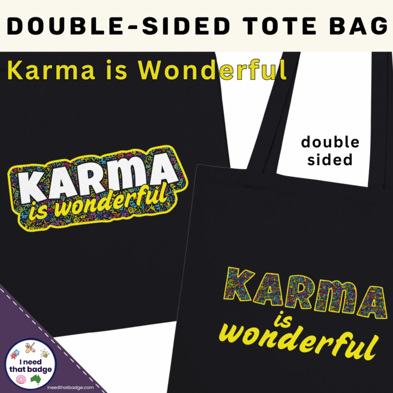 Karma Is Wonderful Tote Bag INTB 2025 (1) Double-sided back with karma message