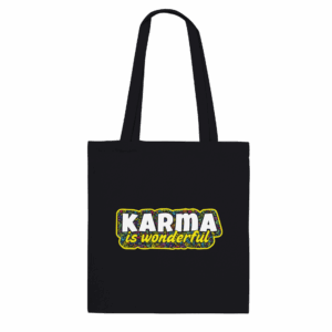 Front of bag with text