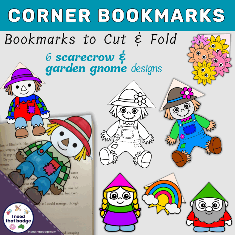 Colour-In Corner Bookmarks