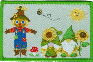 Scarecrow And Garden Gnome Badge INTB