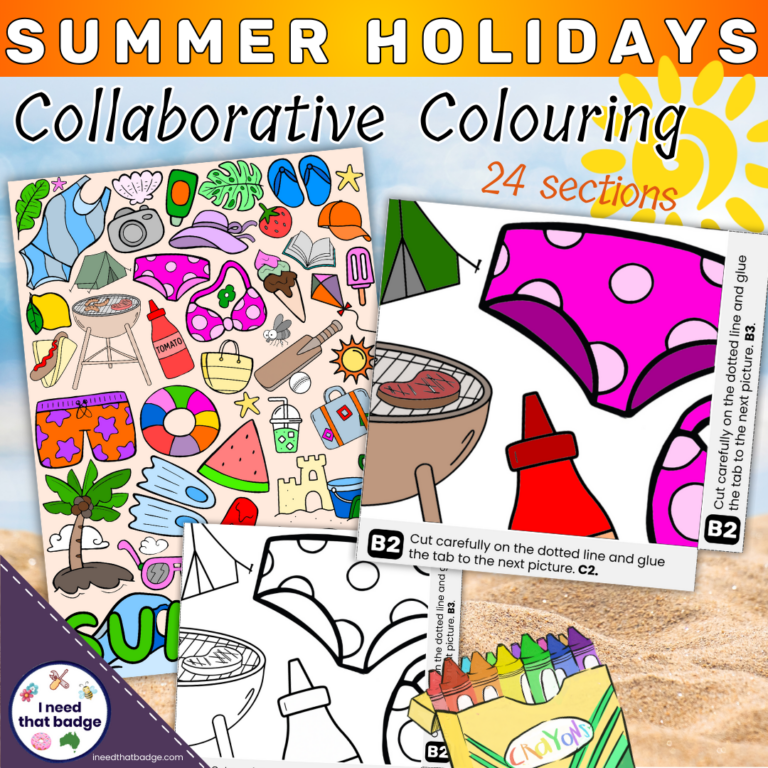 Summer Collaborative Colouring Poster